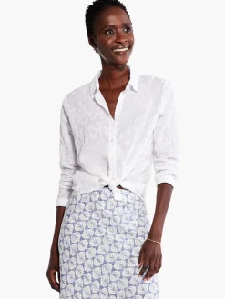 Cheap NIC+ZOE Embroidered Sky Shirt Paper White