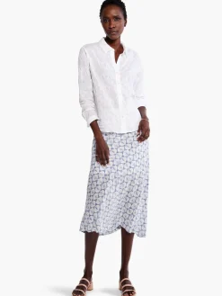 Cheap NIC+ZOE Embroidered Sky Shirt Paper White