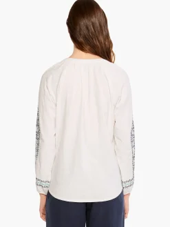 Online NIC+ZOE Embroidered Solstice Top White Multi