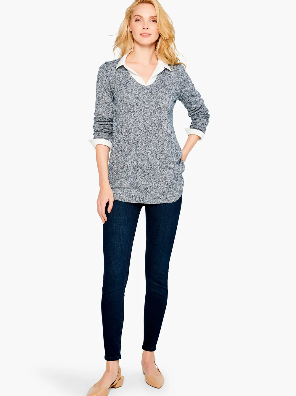 Discount NIC+ZOE Essential Shirt Layer Paper White