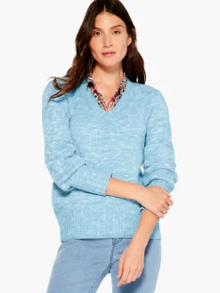 Discount NIC+ZOE Evening Chill Sweater Ocean Tide