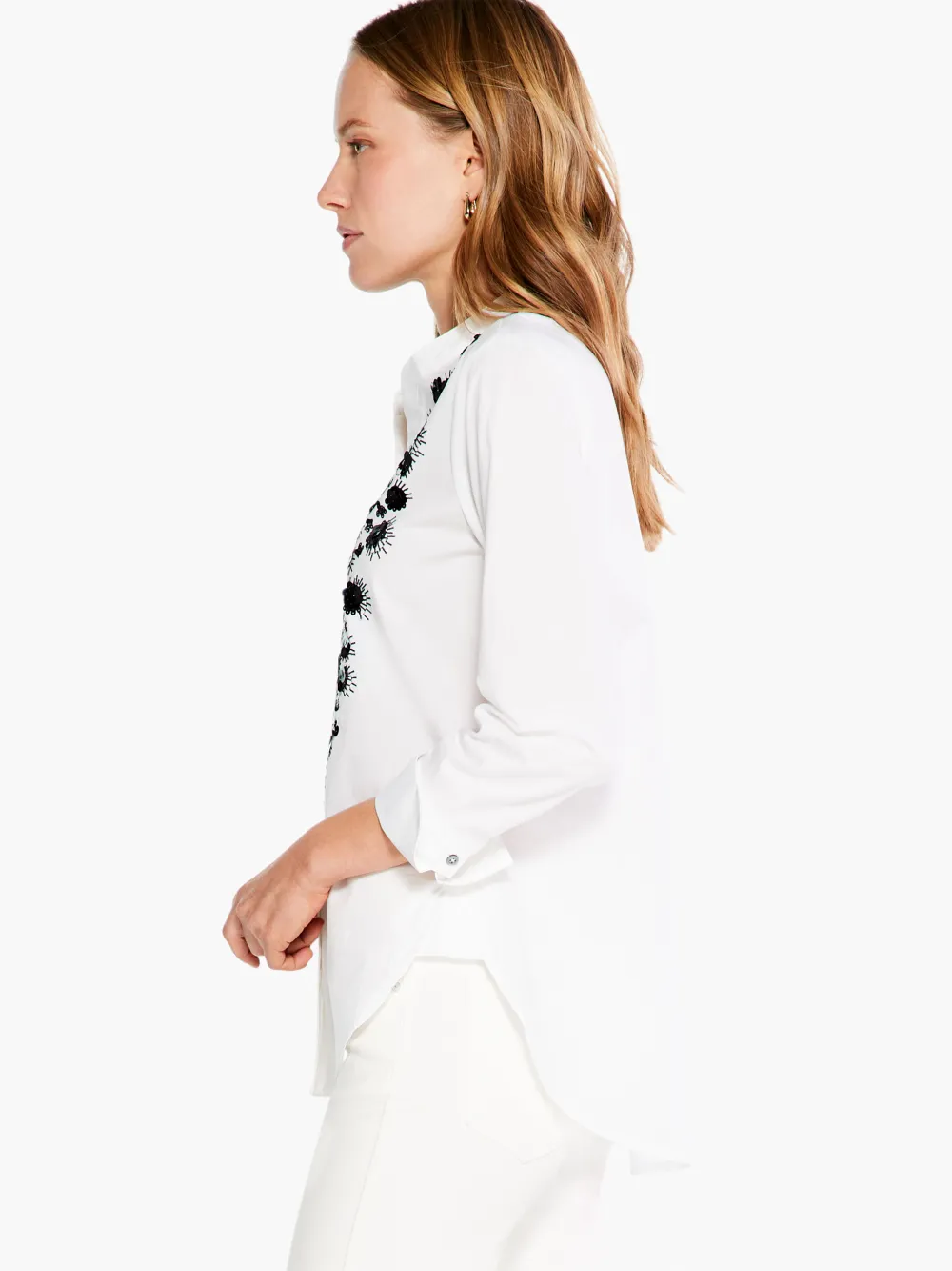 Shop NIC+ZOE Evening Glam Shirt Paper White