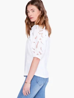 Hot NIC+ZOE Eyelet Sleeves Shirt Paper White
