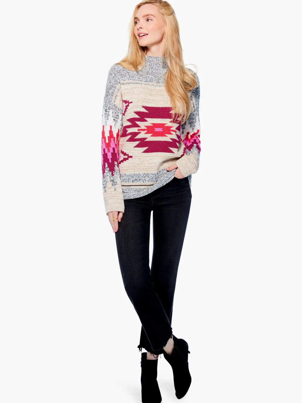 Online NIC+ZOE Fall Feelings Sweater Neutral Multi