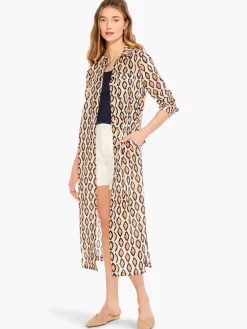Fashion NIC+ZOE Falling Diamonds Dress Orange Multi