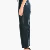 Flash Sale NIC+ZOE Faux Leather Straight-Leg Trouser Black Onyx