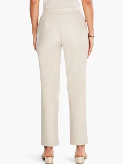 Hot NIC+ZOE Faux Leather Straight-Leg Trouser Cobblestone