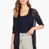 Online NIC+ZOE Featherweight Button Cardigan Dark Indigo