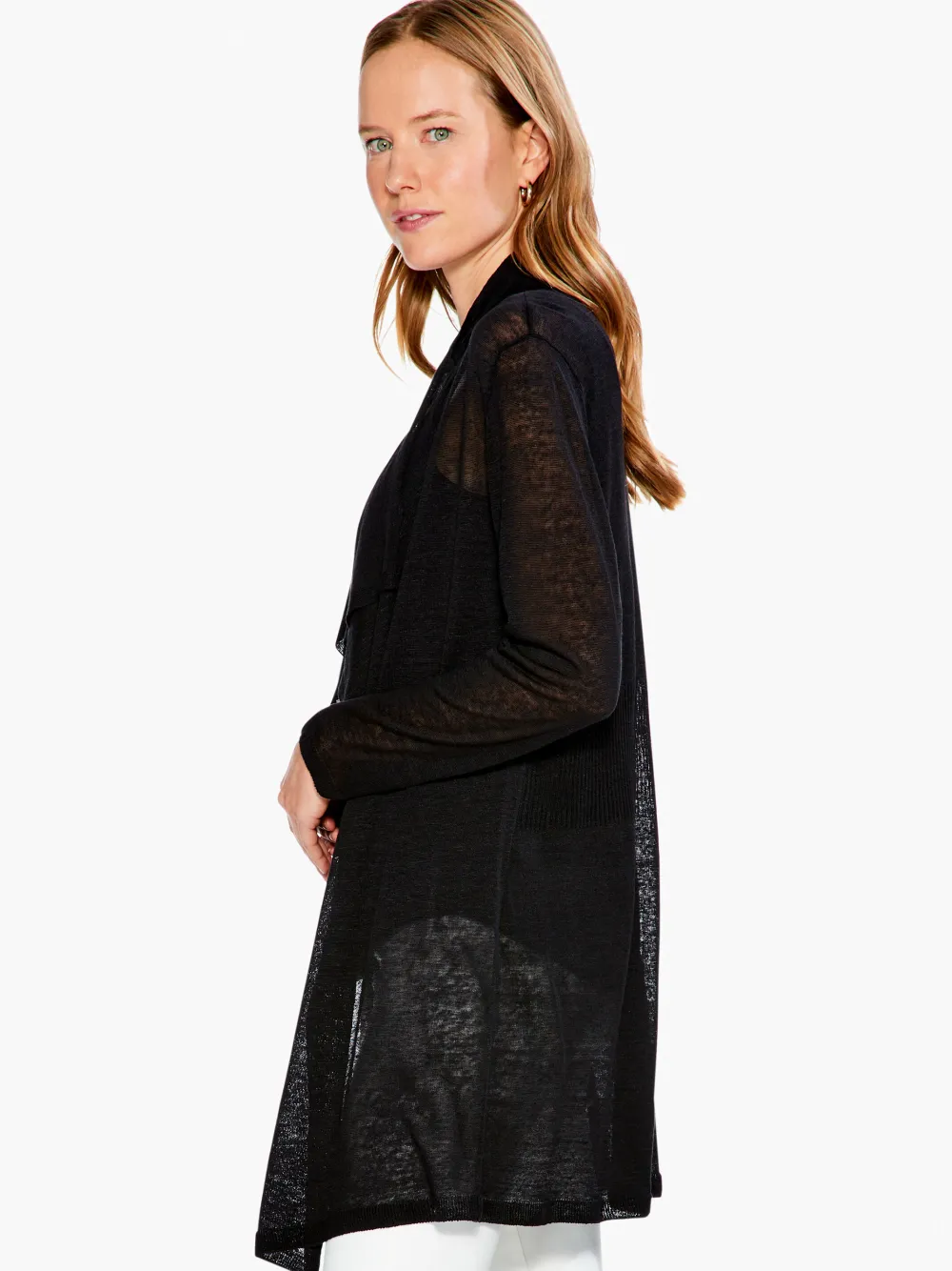 Outlet NIC+ZOE Featherweight Drape Cardigan Black Onyx