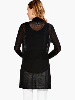 Outlet NIC+ZOE Featherweight Drape Cardigan Black Onyx