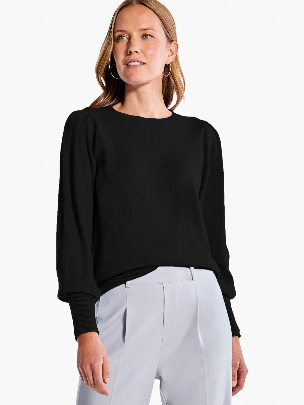 Best Sale NIC+ZOE Femme Sleeve Sweater Black Onyx