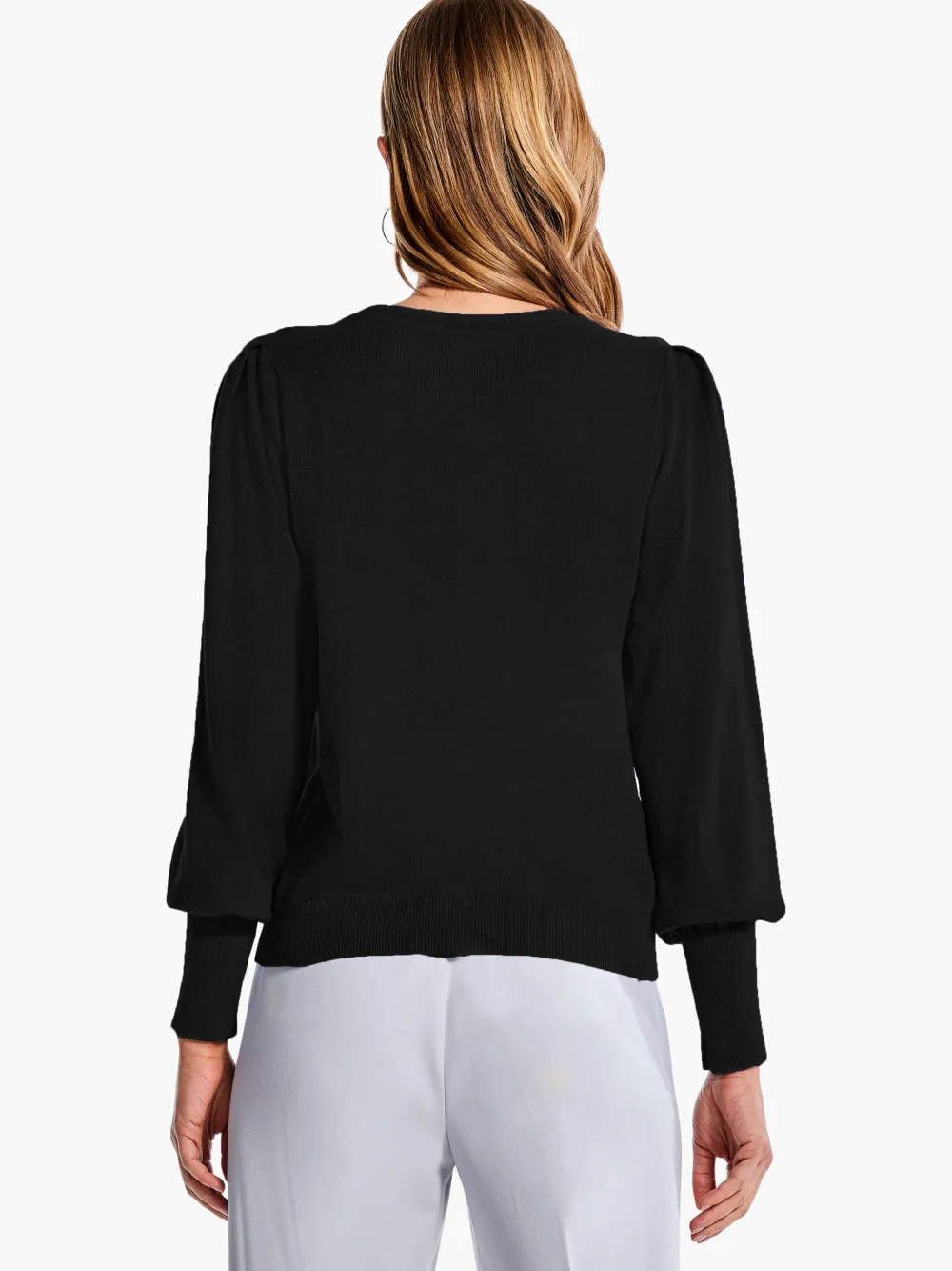Best Sale NIC+ZOE Femme Sleeve Sweater Black Onyx