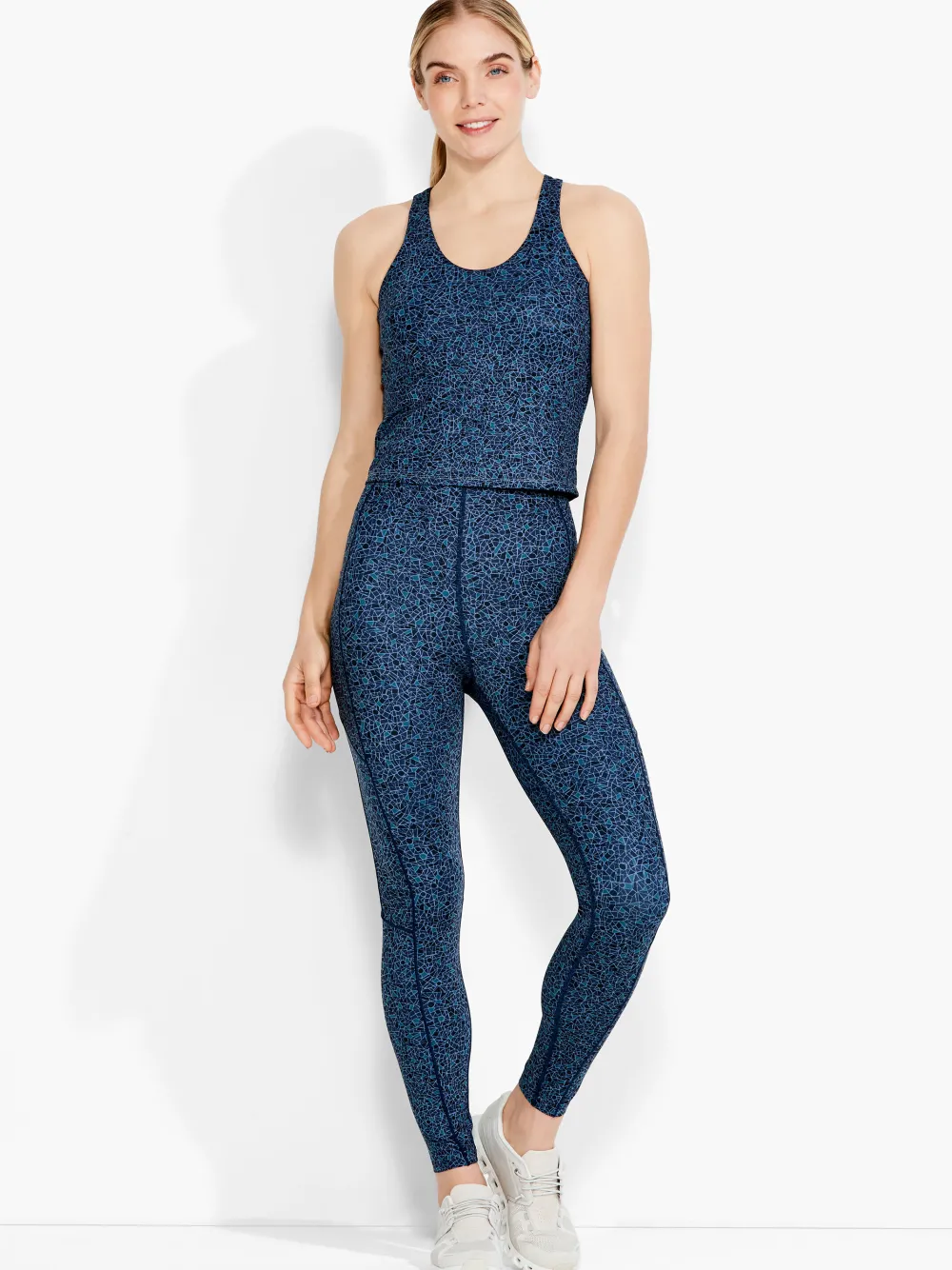 Clearance NIC+ZOE Flexfit Mosaic 7/8 Pocket Legging Blue Multi