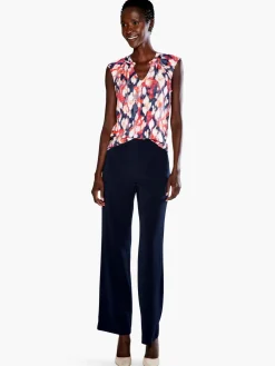 Shop NIC+ZOE Floral Ikat Live In Tank Blue Multi
