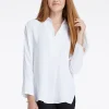 Outlet NIC+ZOE Flowing Ease Blouse Paper White