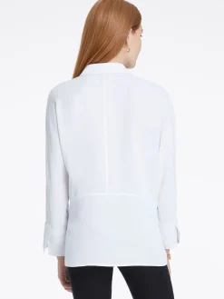 Outlet NIC+ZOE Flowing Ease Blouse Paper White