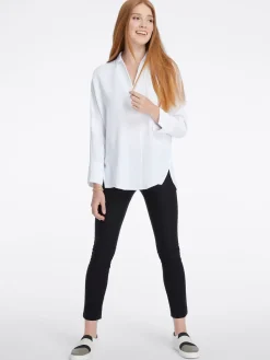 Outlet NIC+ZOE Flowing Ease Blouse Paper White