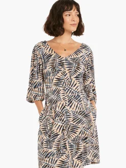 New NIC+ZOE Flowing Ferns Dress Neutral Multi