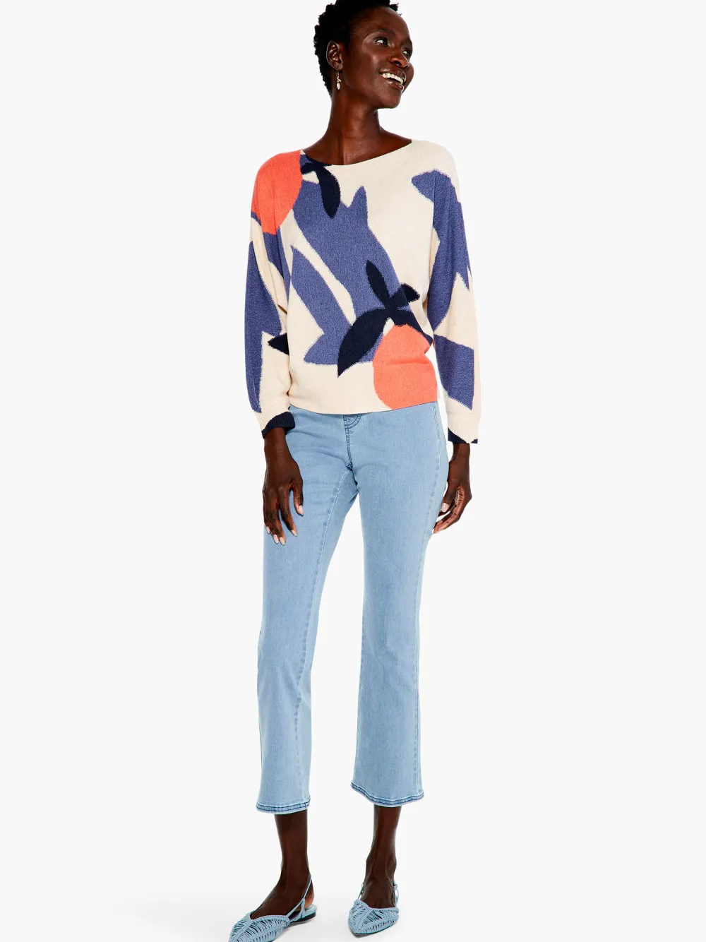 Flash Sale NIC+ZOE Fresh Squeeze Sweater Blue Multi