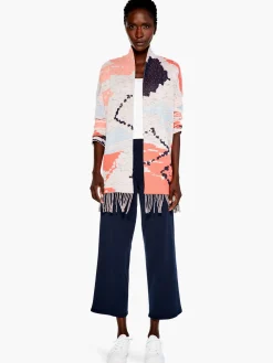 Online NIC+ZOE Fringe Forward Jacket Orange Multi
