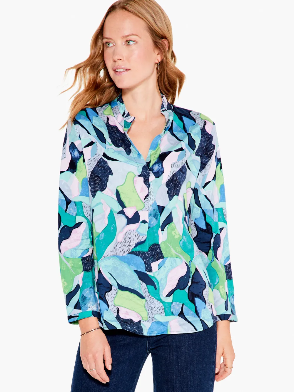 Online NIC+ZOE Frozen Tundra Top Green Multi