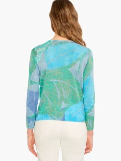 Flash Sale NIC+ZOE Full Bloom Sweater Blue Multi