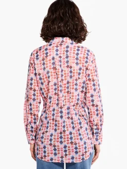 Best Sale NIC+ZOE Geo Dots Boyfriend Shirt Pink Multi
