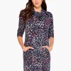 New NIC+ZOE Glowing Sunset Dress Indigo Multi
