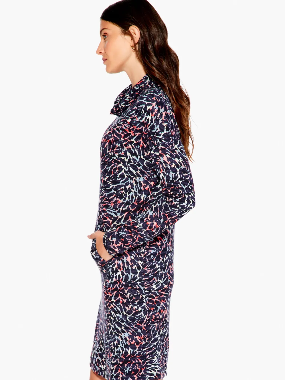 New NIC+ZOE Glowing Sunset Dress Indigo Multi