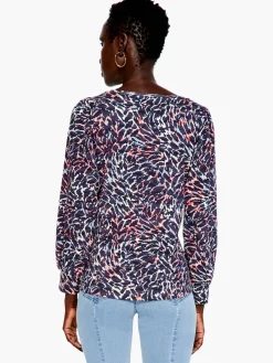 Cheap NIC+ZOE Glowing Sunset Top Indigo Multi