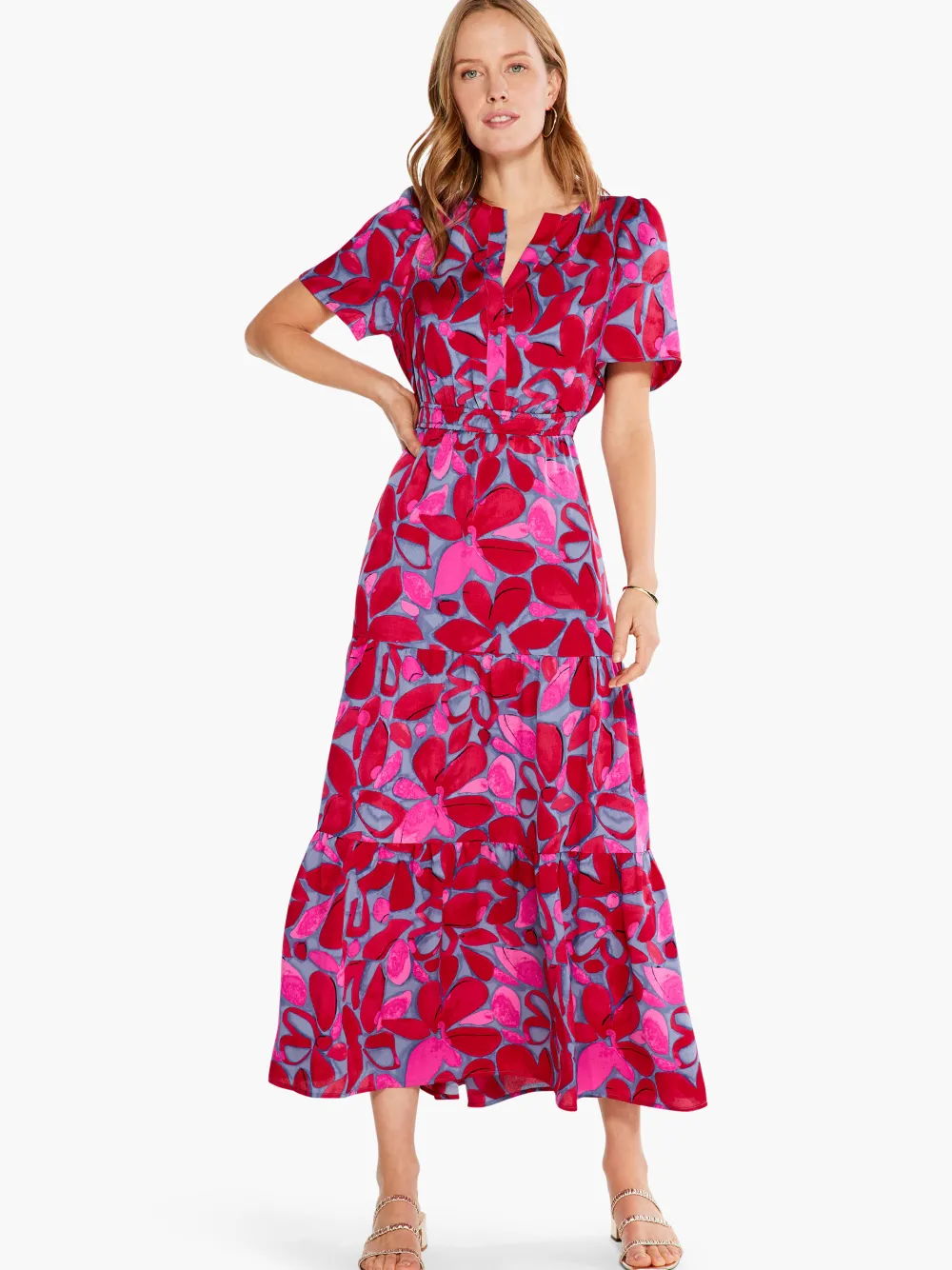 Flash Sale NIC+ZOE Happy Splash Dress Pink Multi
