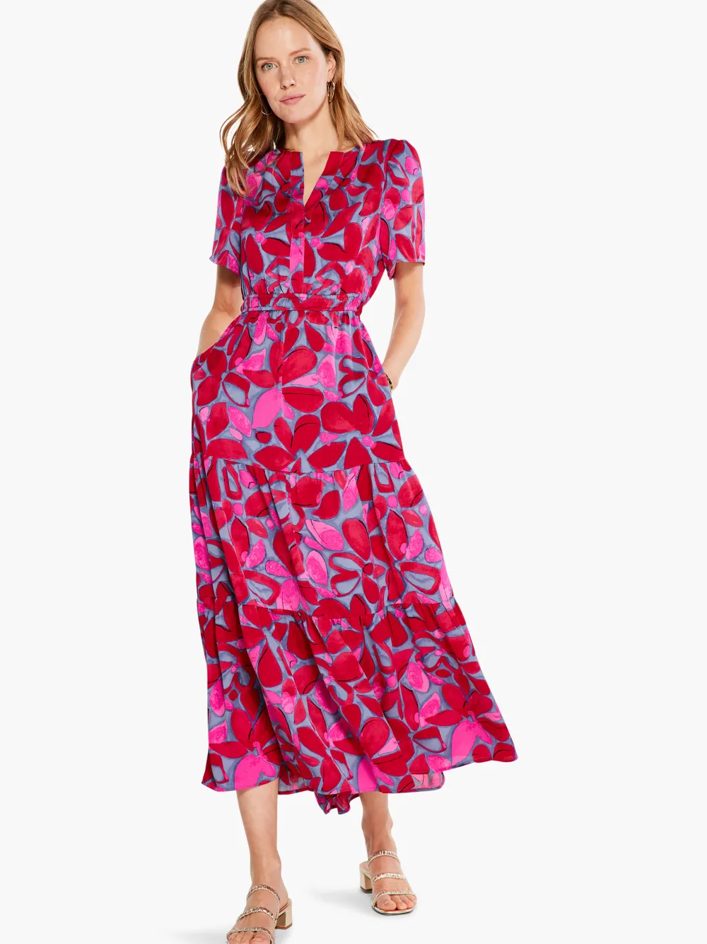 Flash Sale NIC+ZOE Happy Splash Dress Pink Multi