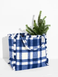 Store NIC+ZOE Hat Attack - Virginia Flannel Plaid Bag Navy