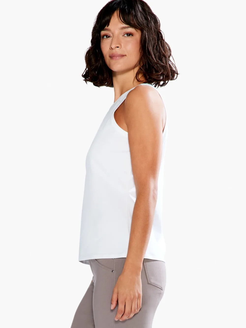 Shop NIC+ZOE High Neck Perfect Tank Paper White