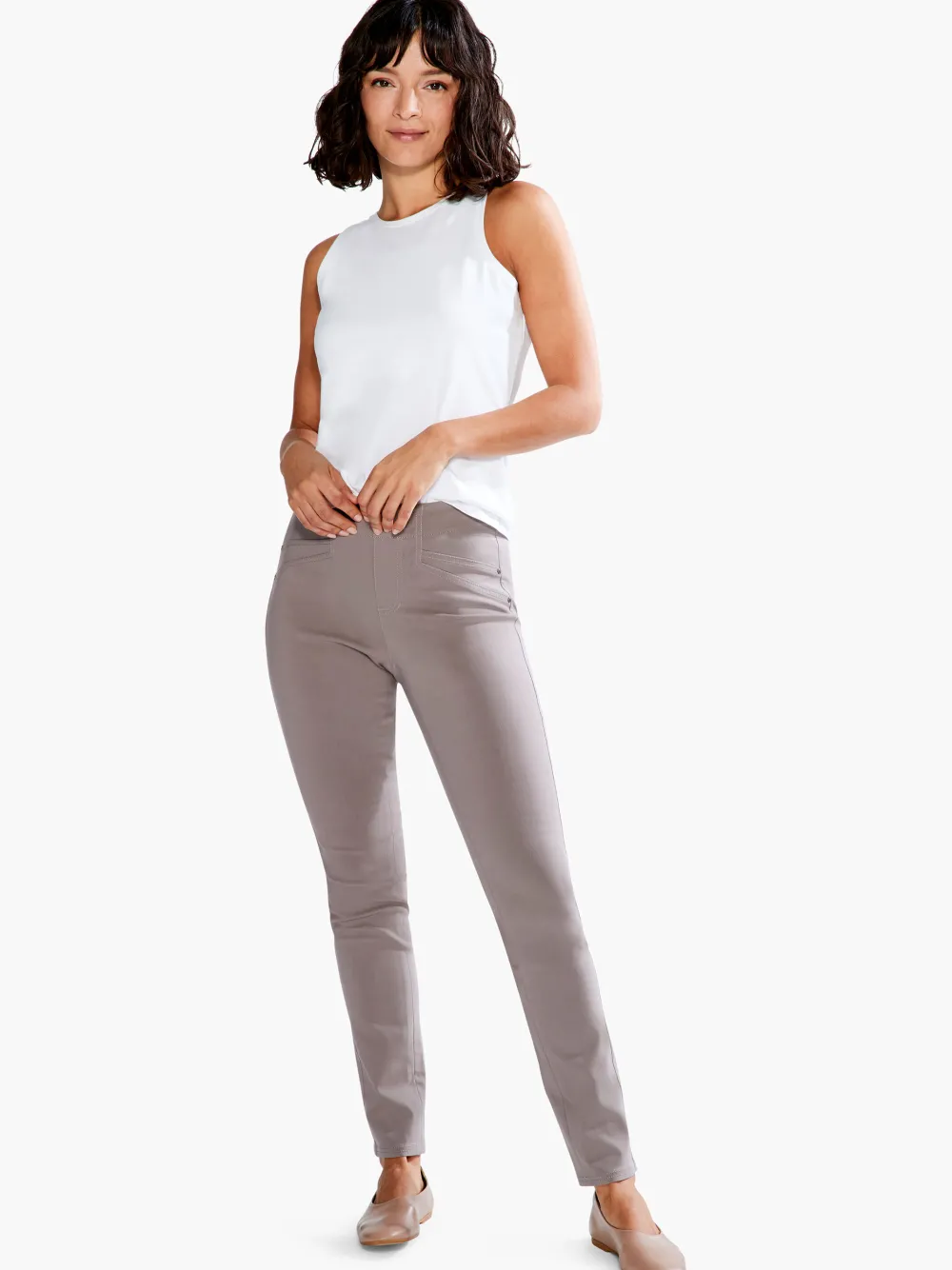 Shop NIC+ZOE High Neck Perfect Tank Paper White