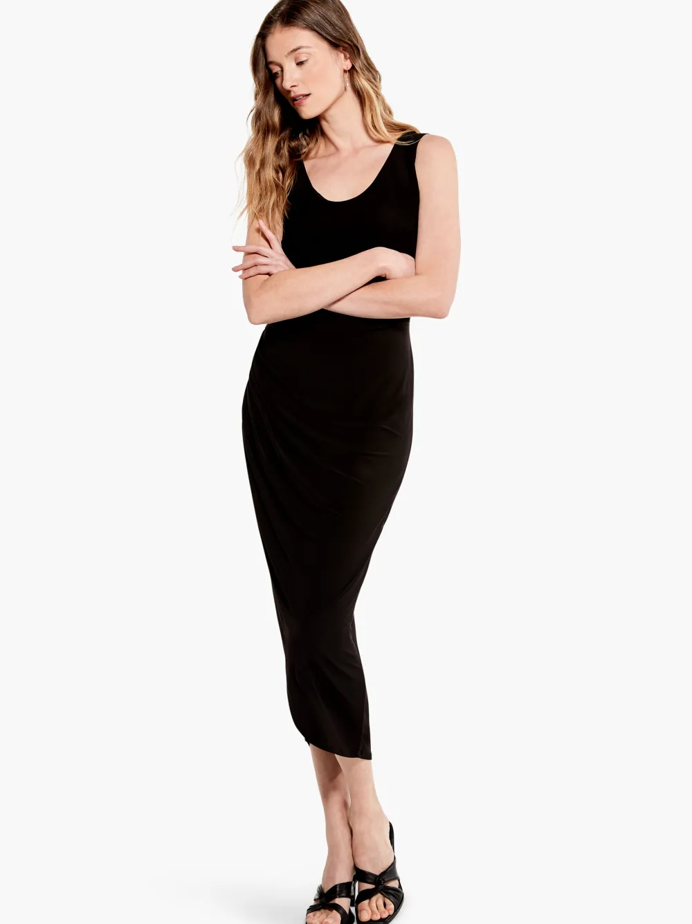 Flash Sale NIC+ZOE High Twist Ruched Dress Black Onyx