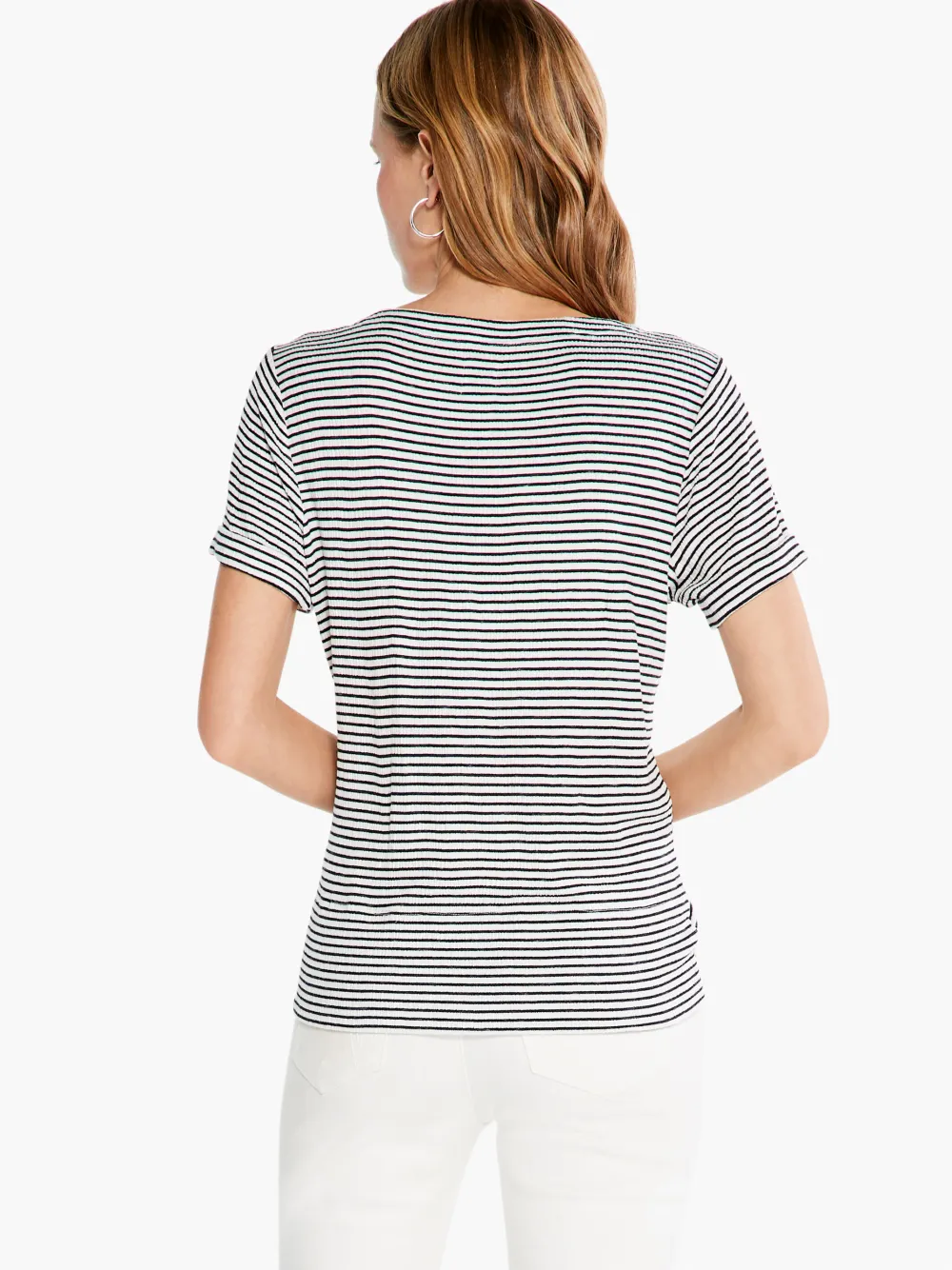 Best Sale NIC+ZOE In Line Twist Tee White Multi