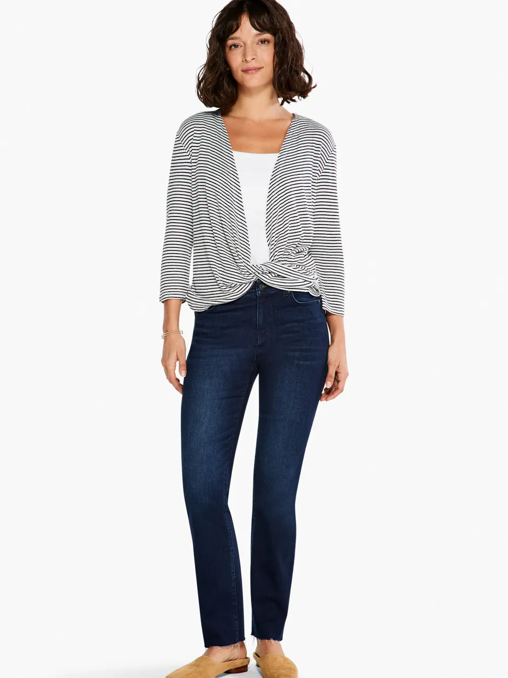 Discount NIC+ZOE In Line 4-Way Cardigan White Multi