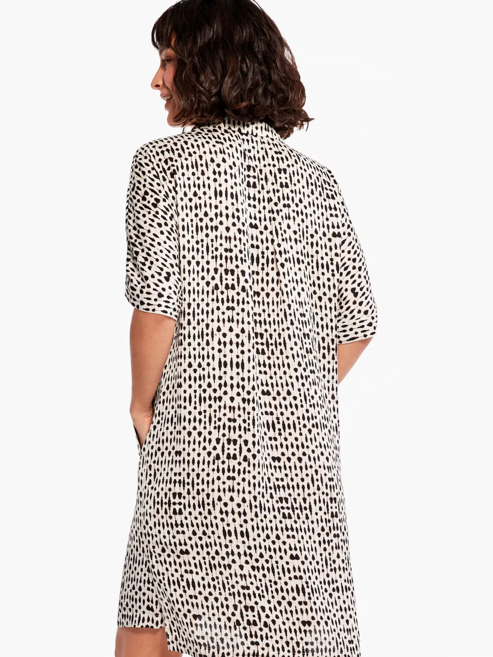 Outlet NIC+ZOE Inky Dots Dress White Multi