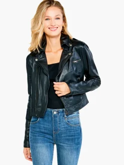 Store NIC+ZOE Jkt Piper Leather Jacket Black