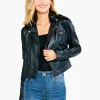 Shop NIC+ZOE Jkt Piper Leather Jacket Black