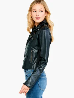 Store NIC+ZOE Jkt Piper Leather Jacket Black