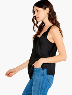 Fashion NIC+ZOE Lace Cami Tank Black Onyx