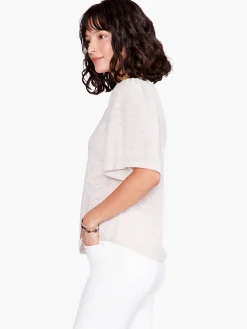 Cheap NIC+ZOE Lacy Ways Top Sandshell