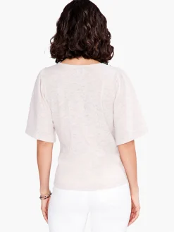 Cheap NIC+ZOE Lacy Ways Top Sandshell