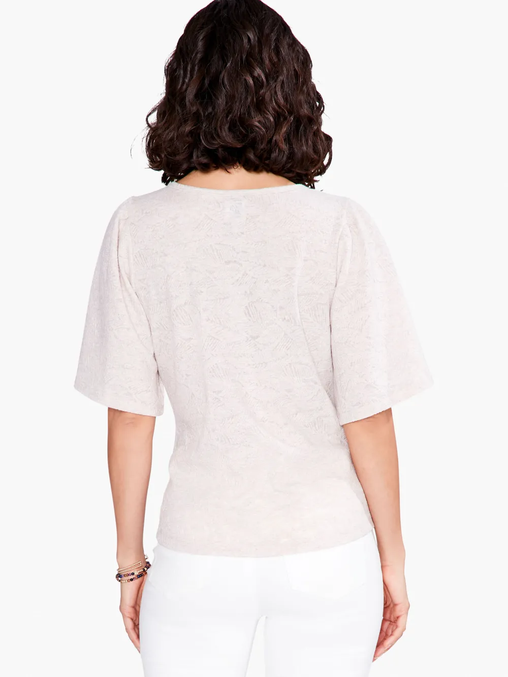Cheap NIC+ZOE Lacy Ways Top Sandshell