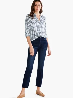 Discount NIC+ZOE Lattice Live In Shirt Blue Multi
