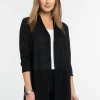 Clearance NIC+ZOE Lightweight Long Back Of The Chair Cardigan Black Onyx