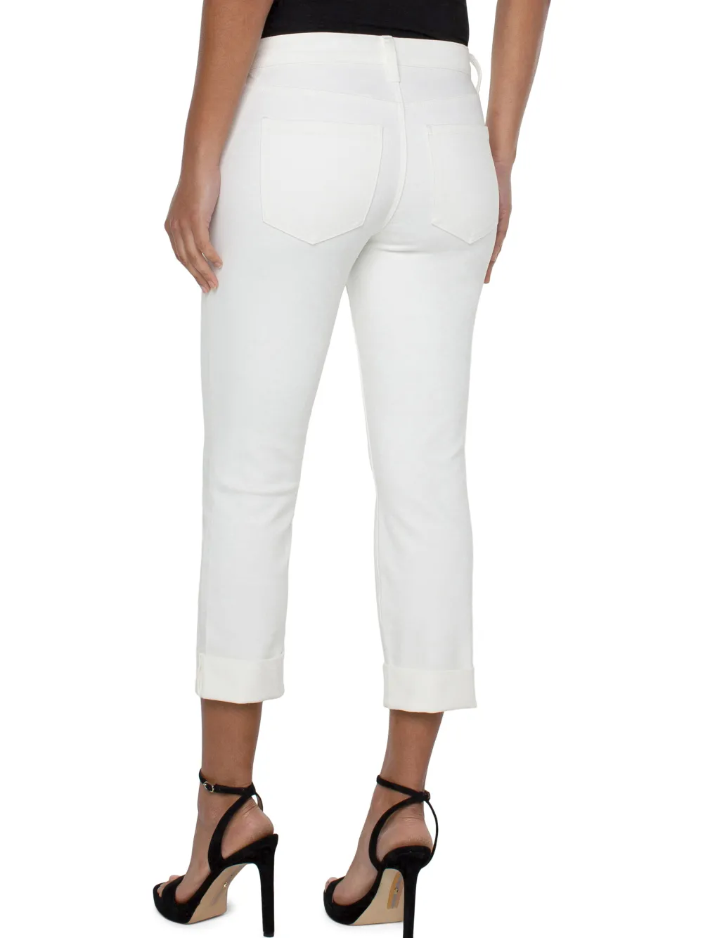 Outlet NIC+ZOE Liverpool - Charlie Crop With Rolled Hem White