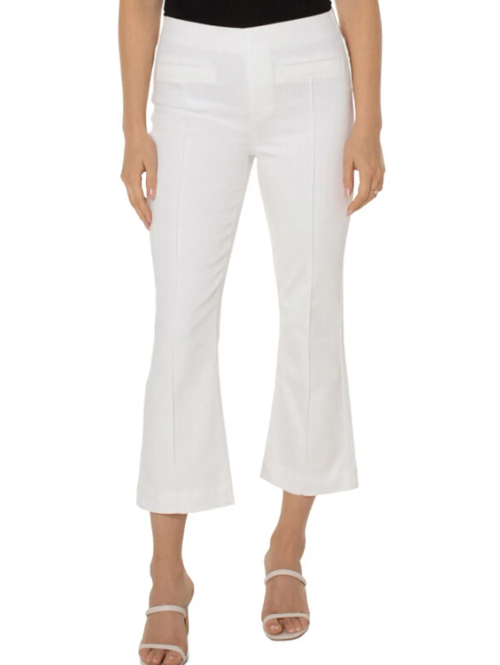 Cheap NIC+ZOE Liverpool - Chloe Crop W/ Welt Pockets White